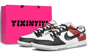 Nike Кроссовки для скейтбординга Dunk, устойчивые к истиранию, низкие, унисекс, Alert Red