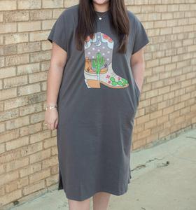 Платье-рубашка Stella в сером цвете Layerz Clothing, серый