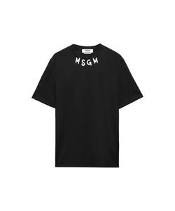 Футболка с логотипом Brushstroke MSGM, черный