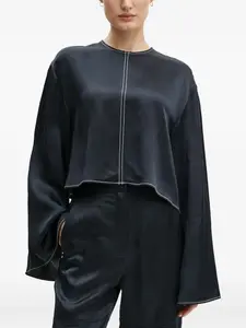 Топ с контрастной прострочкой Day Birger Et Mikkelsen, черный