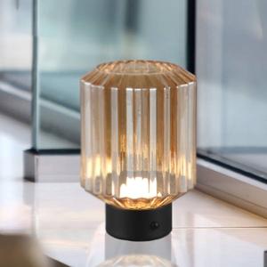 Светодиодная настольная лампа Reality Leuchten Earl, железо / прозрачное стекло - 1 лампа - черный