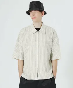 Рубашка на молнии Petalum Yoryu Stripe Loveless, цвет Black