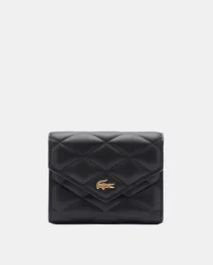 Кошелек с клапаном из кожи Lacoste, черный