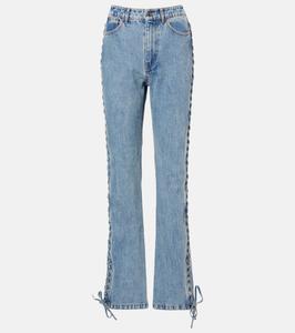 Прямые джинсы со шнуровкой Rotate, Vintage Blue, Denim