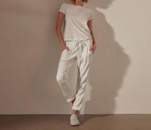 Женские мягкие драпированные брюки в белом цвете James Perse
