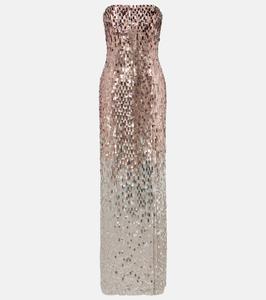 Платье без бретелек от Lucille, расшитое пайетками Jenny Packham, Ammonite