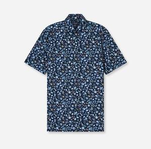 Рубашка на пуговицах классического кроя OLYMP, темно-синий