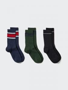 Носки в рубчик (3 пары) Uniqlo, 69 navy