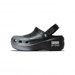 Crocs Классические туфли-сабо на платформе унисекс серебристо-черные