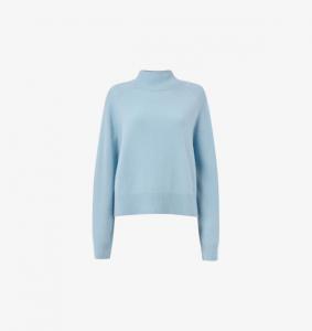 Шерстяной джемпер свободного кроя с воротником-воронкой Whistles, голубой