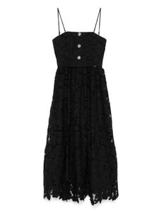 Платье миди из цветочного кружева NISSA, черный