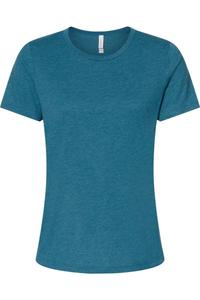 Женская свободная футболка BELLA + CANVAS Heather CVC, цвет heather deep teal