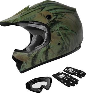 Шлем детский TCMT для мотокросса, зеленый