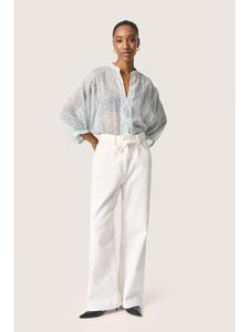 Блузка SLMarta с короткими рукавами, свободного кроя, с принтом Silver Blue Stroke. Soaked in Luxury