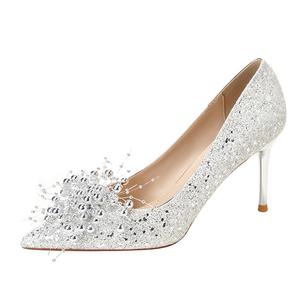 WEISHIBANGWEI Стройные каблуки на высоком каблуке для женщин Mercury, цвет Mercury