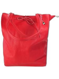 Наплечная сумка Florence Shopper, Schultertasche Leder rot ca. 28cm