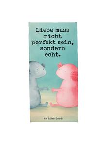 Mr. & Mrs. Panda Банное полотенце с рисунком «Любовь к аксолотлю» и надписью белого цвета