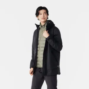 Мужская трёхслойная водонепроницаемая утеплённая пуховая куртка для пешего туризма Forclaz TRAVEL900 чёрная