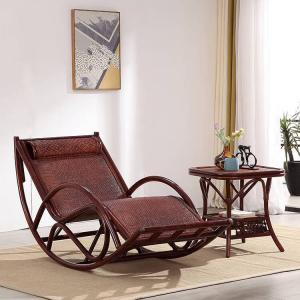 Fantasy Кресло из ротанга, качалка, с подушкой и кофейным столиком B, цвет classic wine red