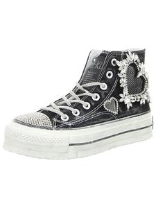 Низкие кеды черного цвета Nan-Ku