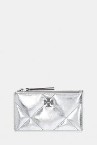 Кожаный кошелек Kira Diamond Tory Burch, серебряный
