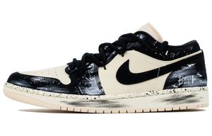 Jordan Баскетбольные кроссовки Air 1 с низким верхом, устойчивые к истиранию, винтажные, унисекс, цвет: черный, белый, розовый