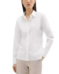 Классическая приталенная рубашка Theory, белый