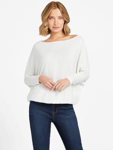 Топ Ceci Dolman с открытыми плечами Guess Factory, цвет dove white