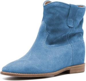 Женские ботинки YDN с круглым носком, скрытым каблуком, короткие, замшевые, на плоской подошве, удобные для повседневной носки, путешествий и учебы, размер 4-15, Blue