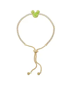 Браслет с теннисным мячом «боло» из кубического циркония Микки Мауса Disney, gold