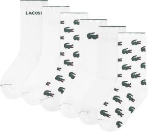 Упаковка из 3 пар трикотажных носков Lacoste для мальчиков на каждый день, White Croc