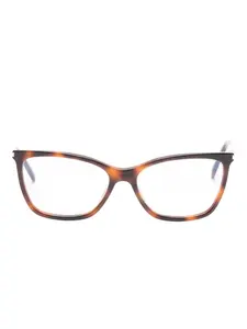 Очки в форме "кошачий глаз" Saint Laurent, коричневый