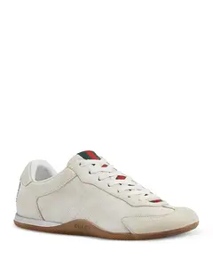 Женские кроссовки-рубашки на шнуровке Gucci, белый