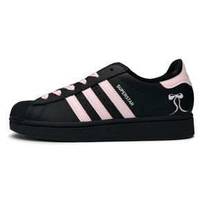 Adidas Originals Низкие кроссовки для скейтбординга Superstar 2 Pink Bowknot, устойчивые к истиранию, унисекс, черно-розовые