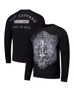Мужской черный свитшот Def Leppard Department of Rock Freeze Max