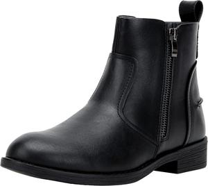 Женские ботильоны Jeossy 9008 с молнией, повседневные короткие осенние ботинки для женщин, Zipper-9008-Black