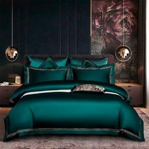 Generic Комплект постельного белья из египетского хлопка с вышивкой Fitted