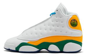 Кроссовки Jordan Air Jordan 13 Vintage Basketball Women, белый/желтый/зеленый