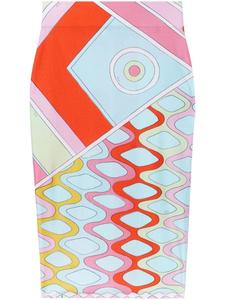 PUCCI юбка-карандаш с принтом Vivara, синий