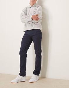Узкие брюки-чиносы ASOS DESIGN темно-синего цвета