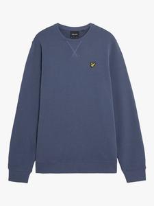Хлопковая толстовка с круглым вырезом и логотипом Lyle & Scott, цвет Cool Indigo