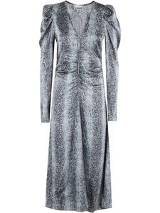 GANNI платье со змеиным принтом, синий