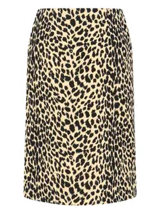 Юбка миди с леопардовым принтом ASPESI, коричневый
