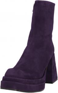 Женские ботильоны на двойной платформе с закрытым носком, боковой молнией, каблук-блок, деловые офисные формальные туфли, размеры 4-16 США Wo wagas, Purple