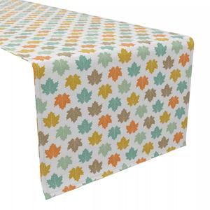 Настольная дорожка, 100 % хлопок, 16x72 дюйма, в стиле кленовых листьев.