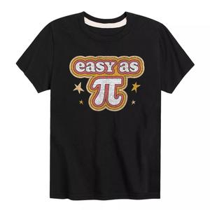 Футболка для мальчиков 8–20 лет «Легко как пи» Licensed Character, черный