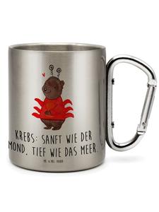 Кружка с надписью Рак в серебре Mr. & Mrs. Panda