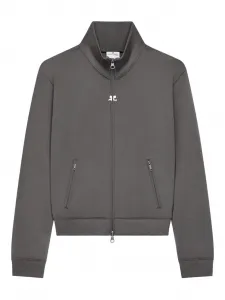 Куртка на молнии с логотипом Courrèges, серый