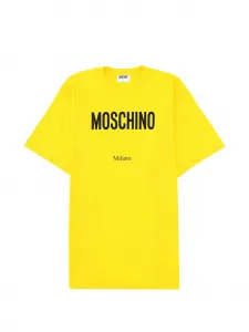 Футболка с принтом логотипа Moschino, желтый