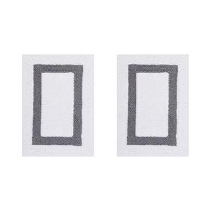 Набор ковриков для ванной Better Trends Hotel Collection из 2 предметов с бордюром, цвет White Gray